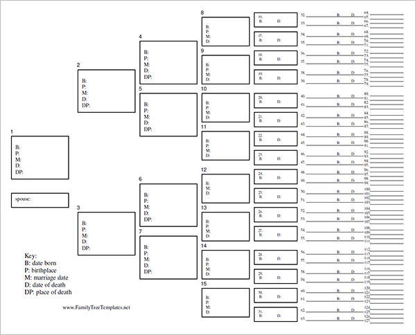 12 Family Tree Chart Template Word Excel PDF Format Download 