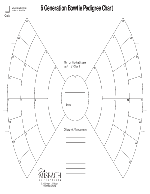 6 Generation Bowtie Pedigree Chart Fill And Sign Printable Template 