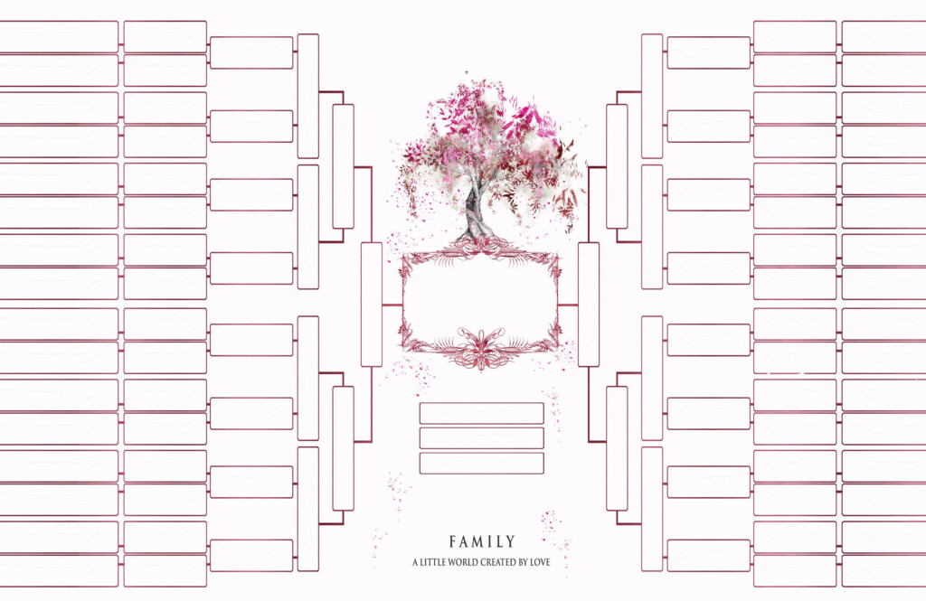 8 Generation Family Tree Template Violet Family Tree Wall Art Etsy 