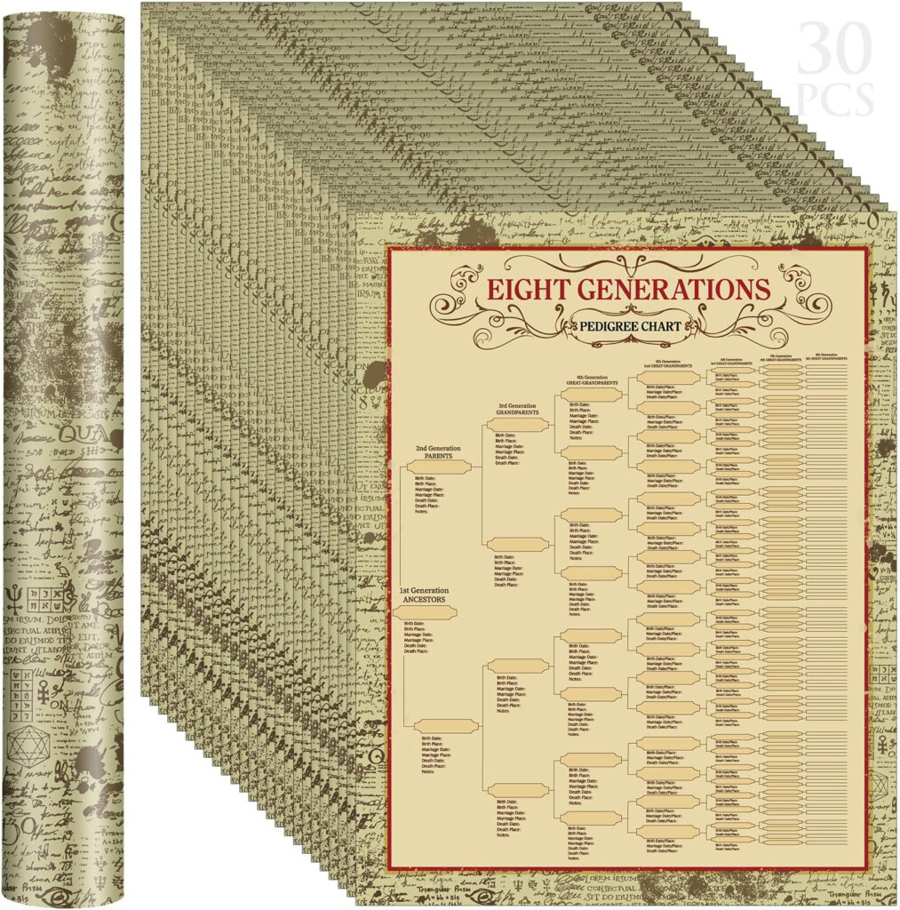 Amazon TreeSeek 15 Generation Pedigree Chart 10 Pack Blank 