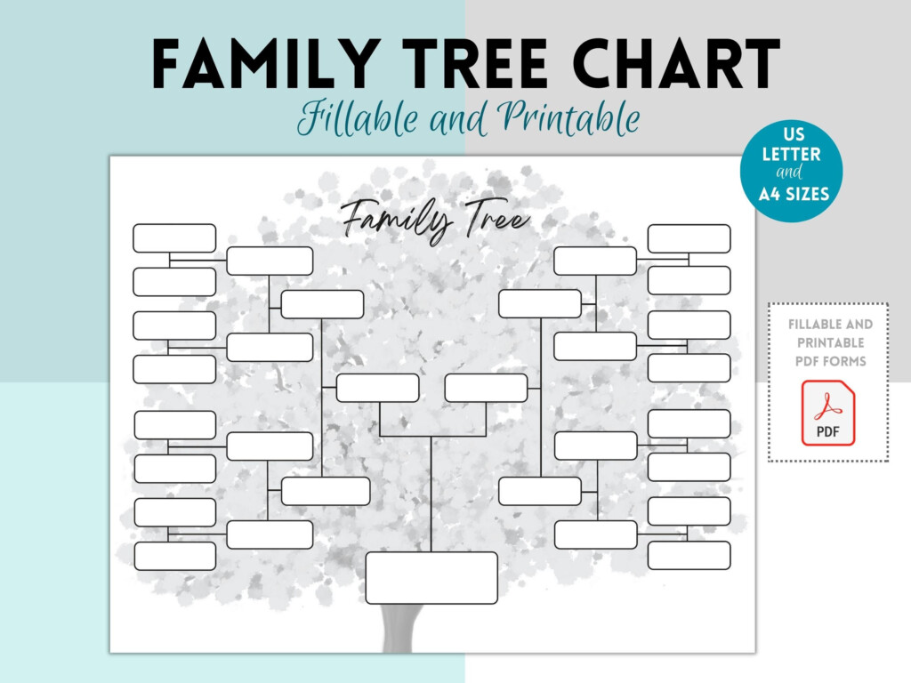 Blank Family Tree Chart Template Family History Pedigree Chart 