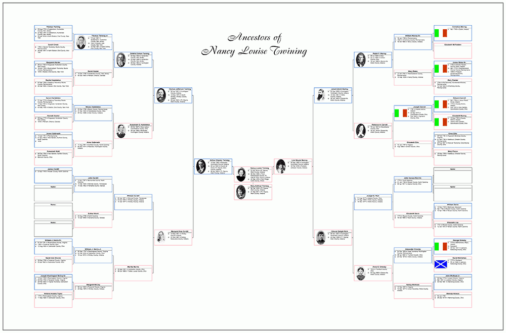 Bow tie Genealogy Charts