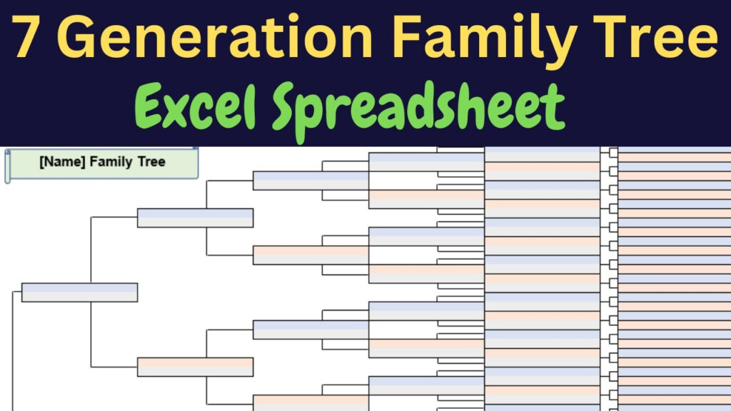 Create A 7 Generation Pedigree Family Tree In Excel Tutorial Data 