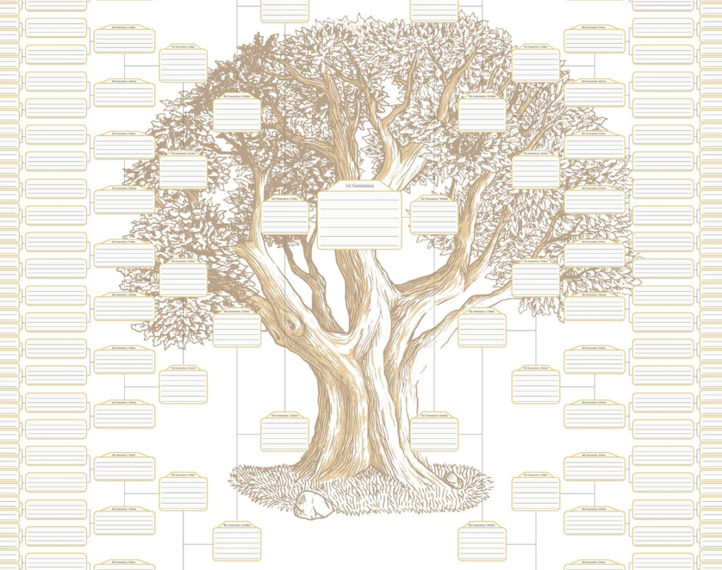 Family Tree Printable 10 Generation Genealogy Chart Family Tree 