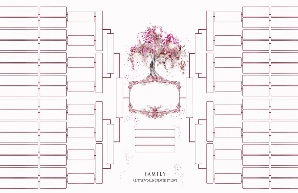 Family Tree Template 8 Generations Violet Family Tree Wall Art Large 