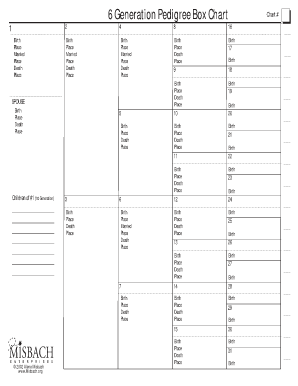 Fillable Online 6 Generation Pedigree Box Chart Fax Email Print PdfFiller