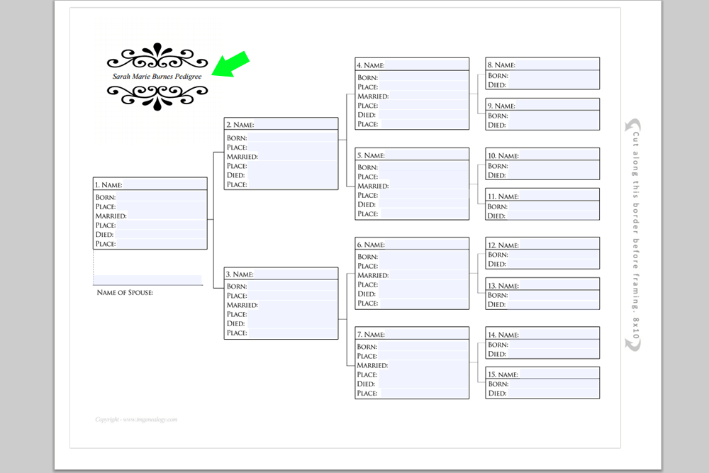Free Pedigree Charts Type Print And Frame In 30 Min Teach Me Genealogy