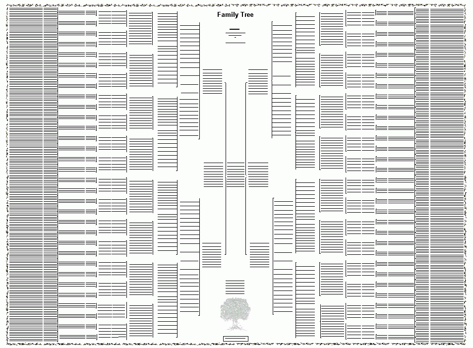 Free Printable 10 Generation Pedigree Chart Free Templates Printable