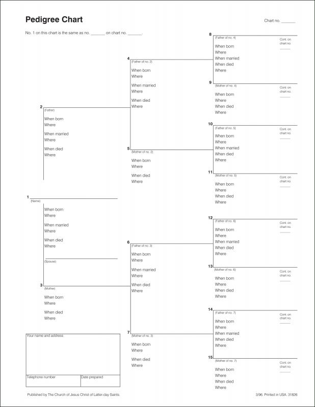 Free Printable Blank Pedigree Chart