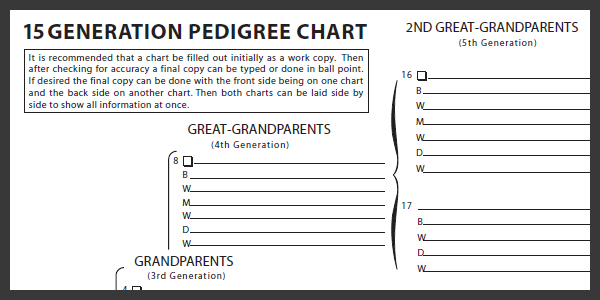 Free Printable Genealogy Charts Template Business PSD Excel Word PDF