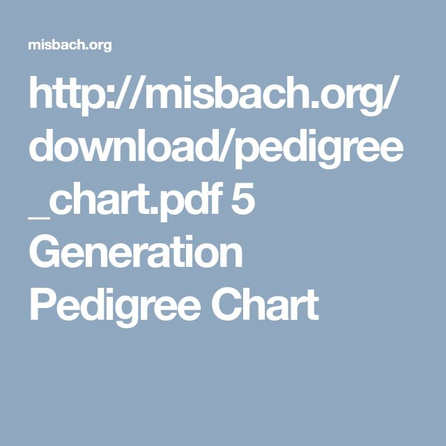 Http misbach download pedigree chart pdf 5 Generation Pedigree 