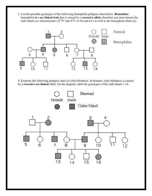 Part 10 Pedigree Charts 