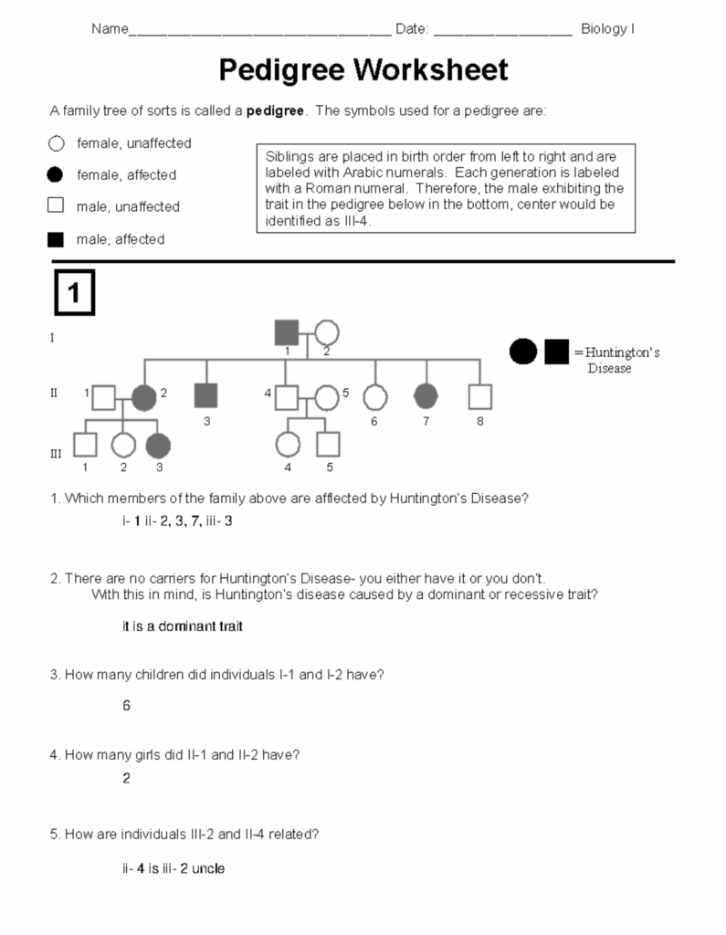 Pedigree Genetics Problems