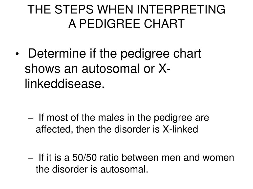 PPT THE STEPS WHEN INTERPRETING A PEDIGREE CHART PowerPoint 