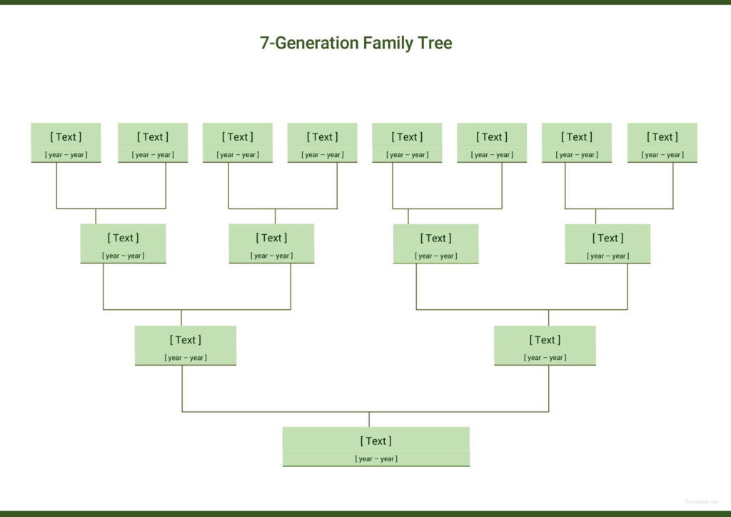 Seven Generation Family Tree Template In Microsoft Word Template