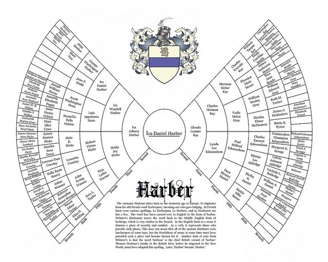 Six Generation Genealogy Bow Tie Chart Family Tree Family Tree 
