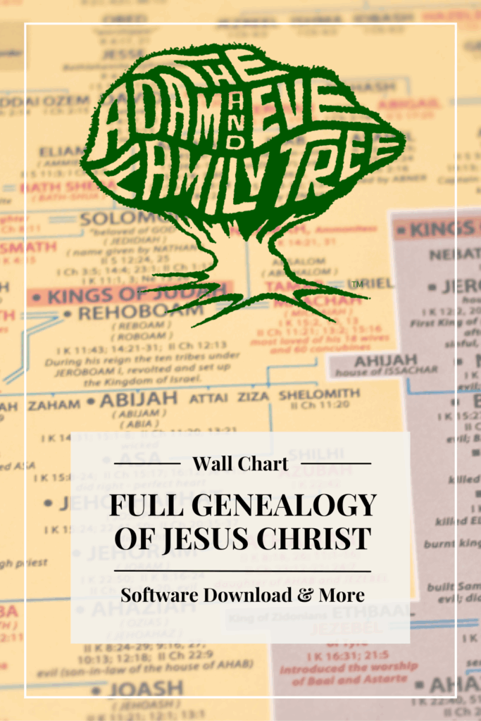 The Full Genealogy Of Jesus Christ Wall Chart And Download Artofit