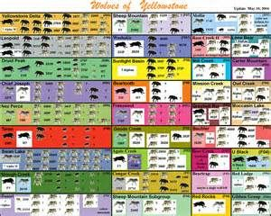 Wolves Of Yellowstone Chart Yellowstone Wolf Periodic Table